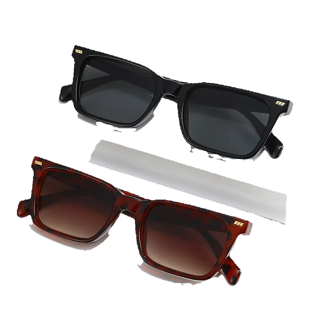 Lunettes de soleil carrées simples et polyvalentes pour hommes et femmes, nouvelle mode, exquises_voghion.com