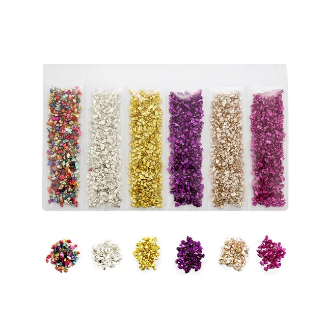 20/50g Glass Metal Crushed Stone Filler DIY Table Decoration Cake Fruit Coaster Filling Decorative Crystal For Epoxy Resin Mold Set 03
