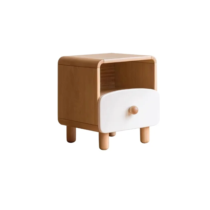 Solid wood children's bedside table, boy's storage cabinet, bedroom bedside cabinet, minimalist cabinet