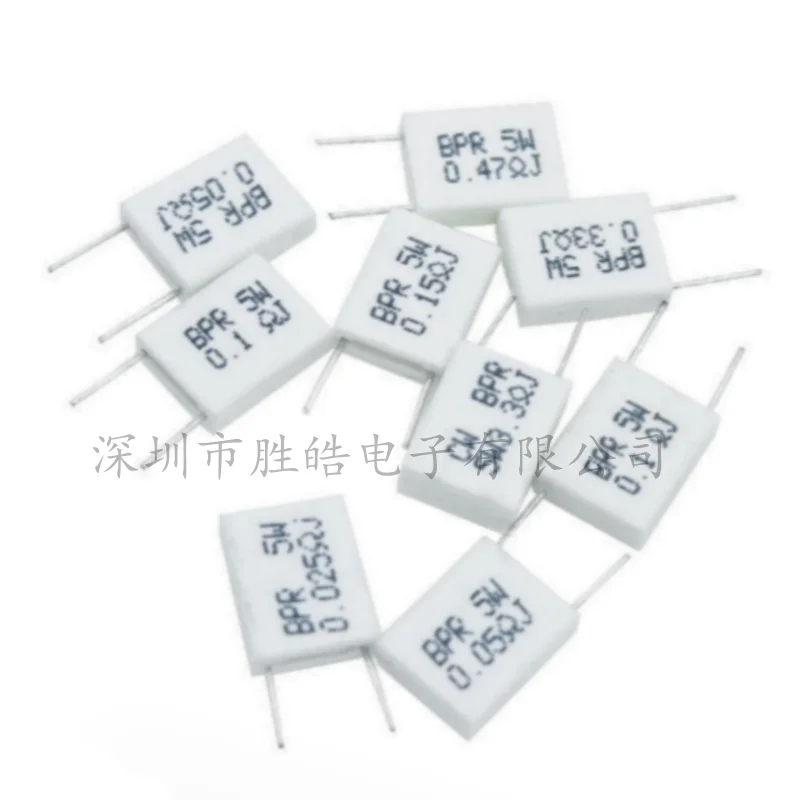 

(5PCS)BPR56 5W 0.001 0.1 0.15 0.22 0.25 0.33 0.5 Ohm 0.1R 0.15R 0.22R 0.25R 0.33R 0.5R Non-inductive Ceramic Cement Resistor