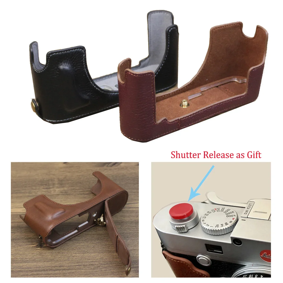 Mezza Custodia Protettiva Per Fotocamera In Vera Pelle Per Custodia Protettiva Leica M11