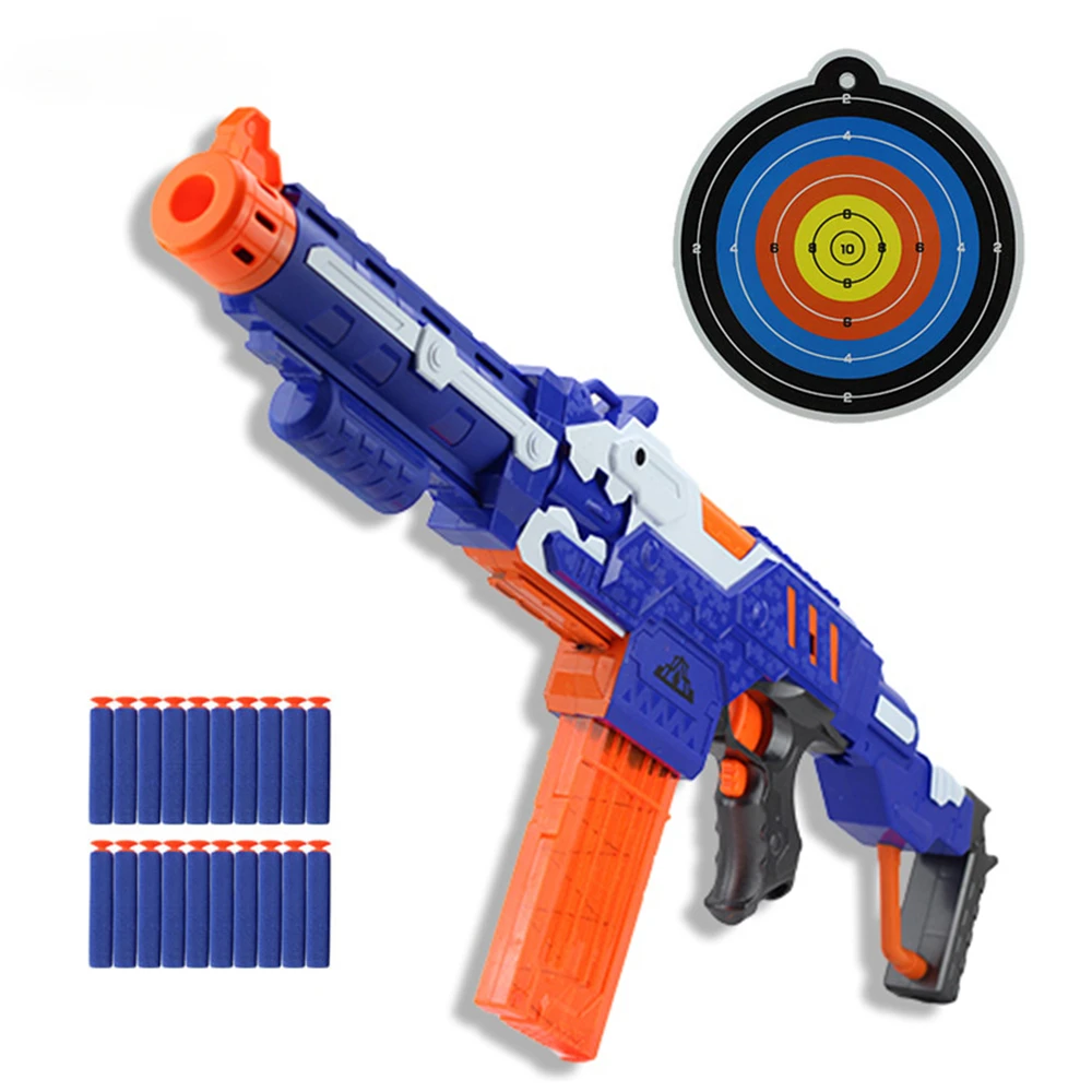 Soft Bullet Toy Guns Electric Foam Dart Blaster Fake Gun with Target For  Children Boys Birthday Gifts Cosplay Outdoor Game - AliExpress