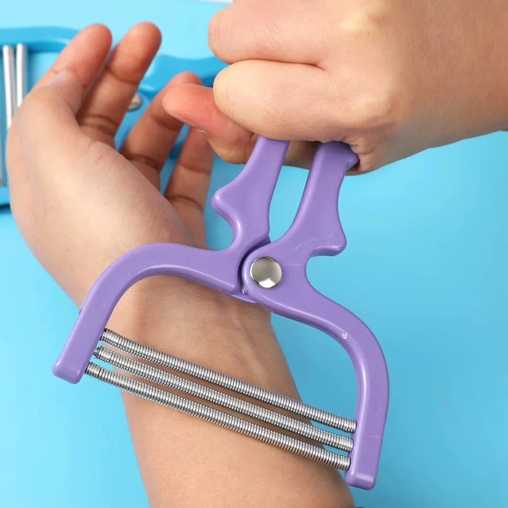 Epilatore per Peli del Viso, Epilatore Manuale per la Rimozione dei Peli, Strumento di Bellezza per la Rasatura e la Depilazione a Filo, Indolore e Sicuro, Rullo a Molla per la Rimozione dei Peli del Viso e del Corpo - immagine 3