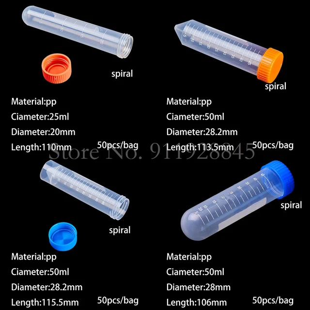 Provette Per Microcentrifuga 1,5ml - 250 Pezzi, Tappo A Vite, Per Laboratori E Conservazione Campioni
