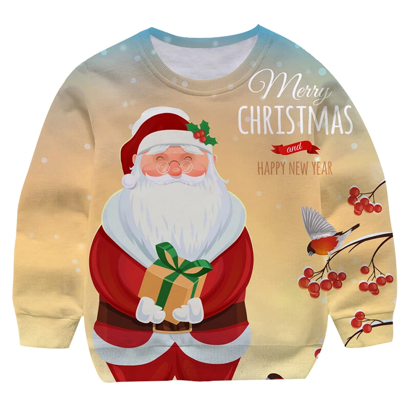 Christmas Snowman CartoonPattern Sweatshirt 3d Printed Sweatshirts for Men and Women Pullovers Harajuku Unisex Tops