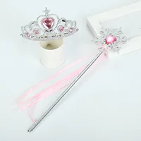 Princess Snowflake Diamond Stick Crown Set Magic Stick Queen Romance Princess Elsa Fairy Stick Children's Performance Props 2