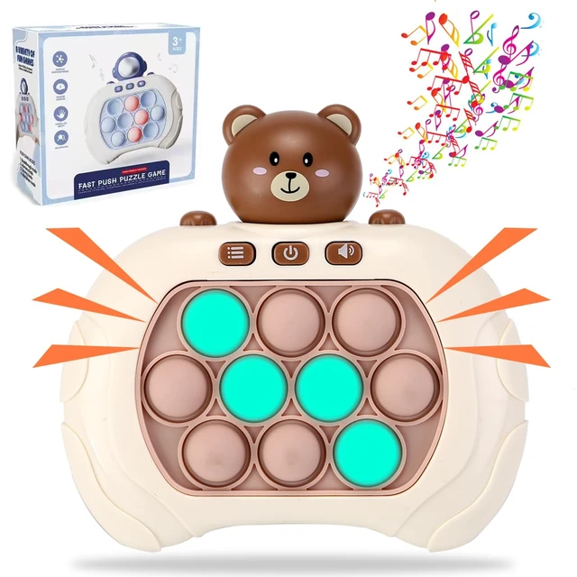 Acheter Pop Light Fidget Game – poignée de jeu à bulles à poussée rapide,  Anti-Stress pour garçons et filles, avec Machine de jeu LED, soulage