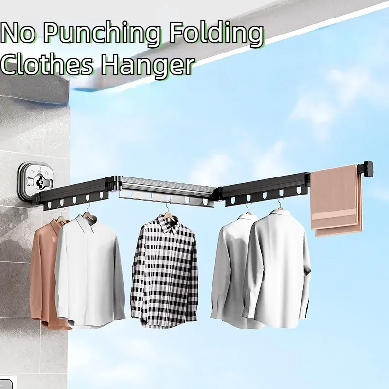 Folding Clothes Hanger Retractable  Wall Mounted Clothes Drying Rack -  Folding - Aliexpress