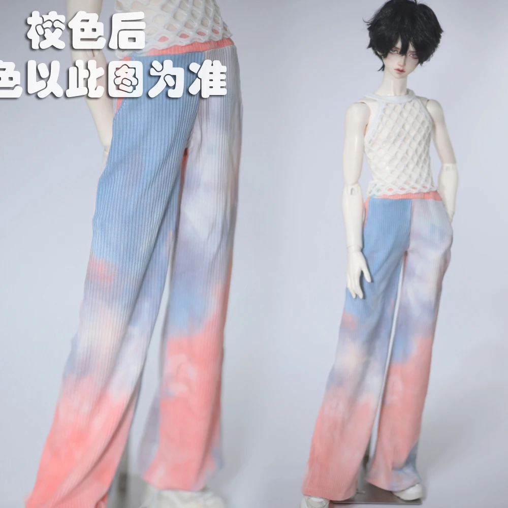 New BJD Doll Clothes Tie Dye Modal Wide Leg Pants 1/3 DD SD Fashion Trousers POPO68 Uncle ID75 Doll Accessories