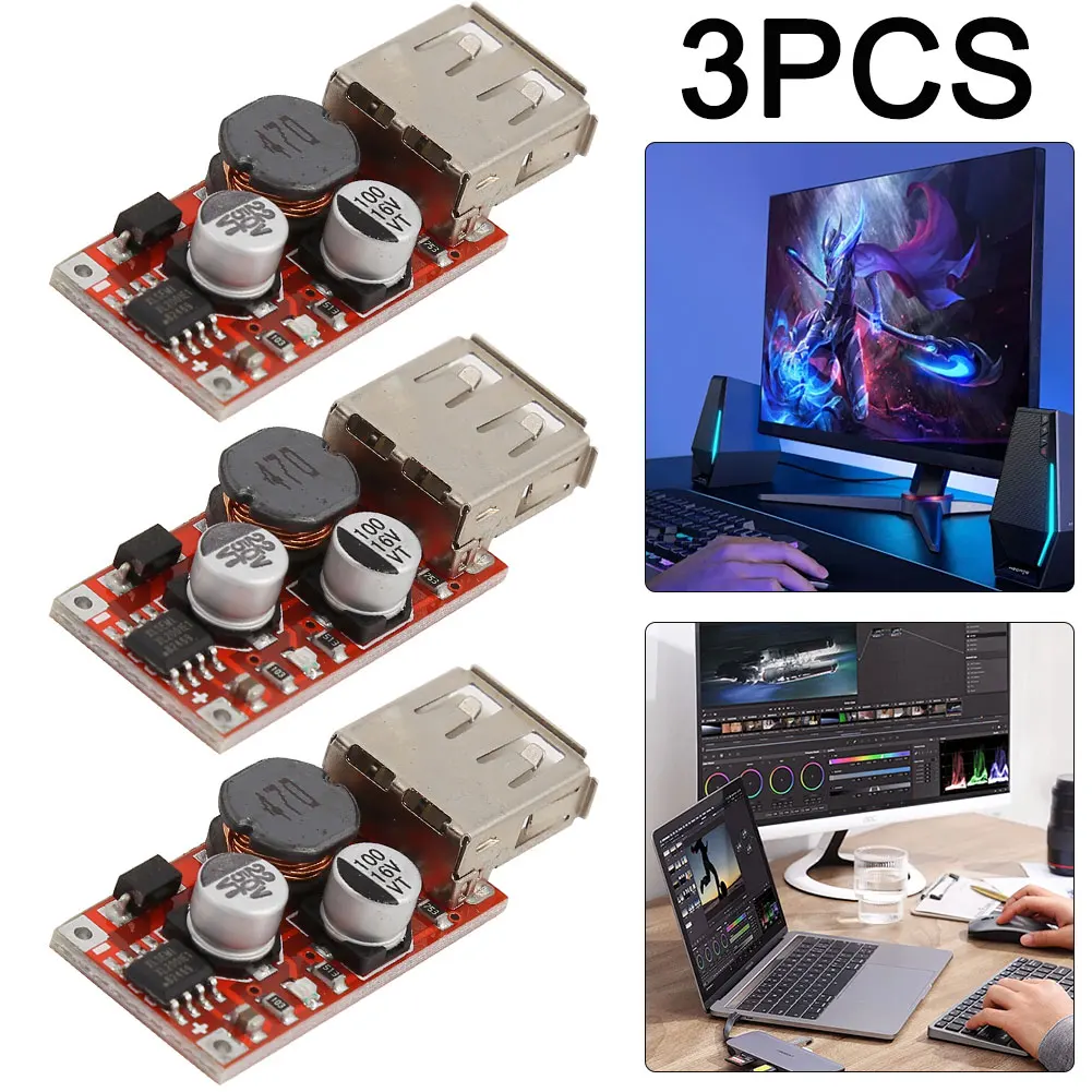 DC-DC Step Down Car Charger Power Module 9V/12V/24V to 5V 3A USB Buck Board