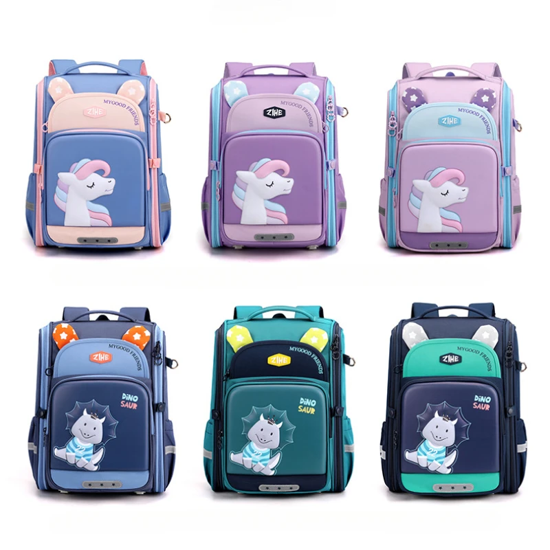 

Children's Schoolbag 3D Space Cartoon Unicorn Primary School Student Schoolbag Large Capacity Backpack for Boys and Girls