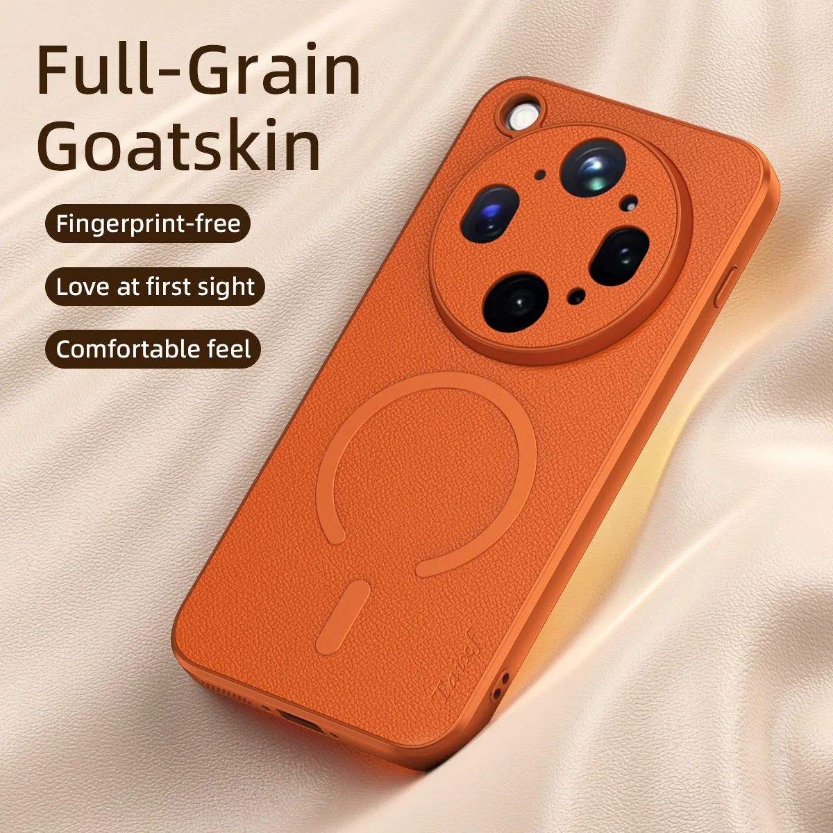 Luxury PU Leather Magnetic MagSafe Protective Phone Case