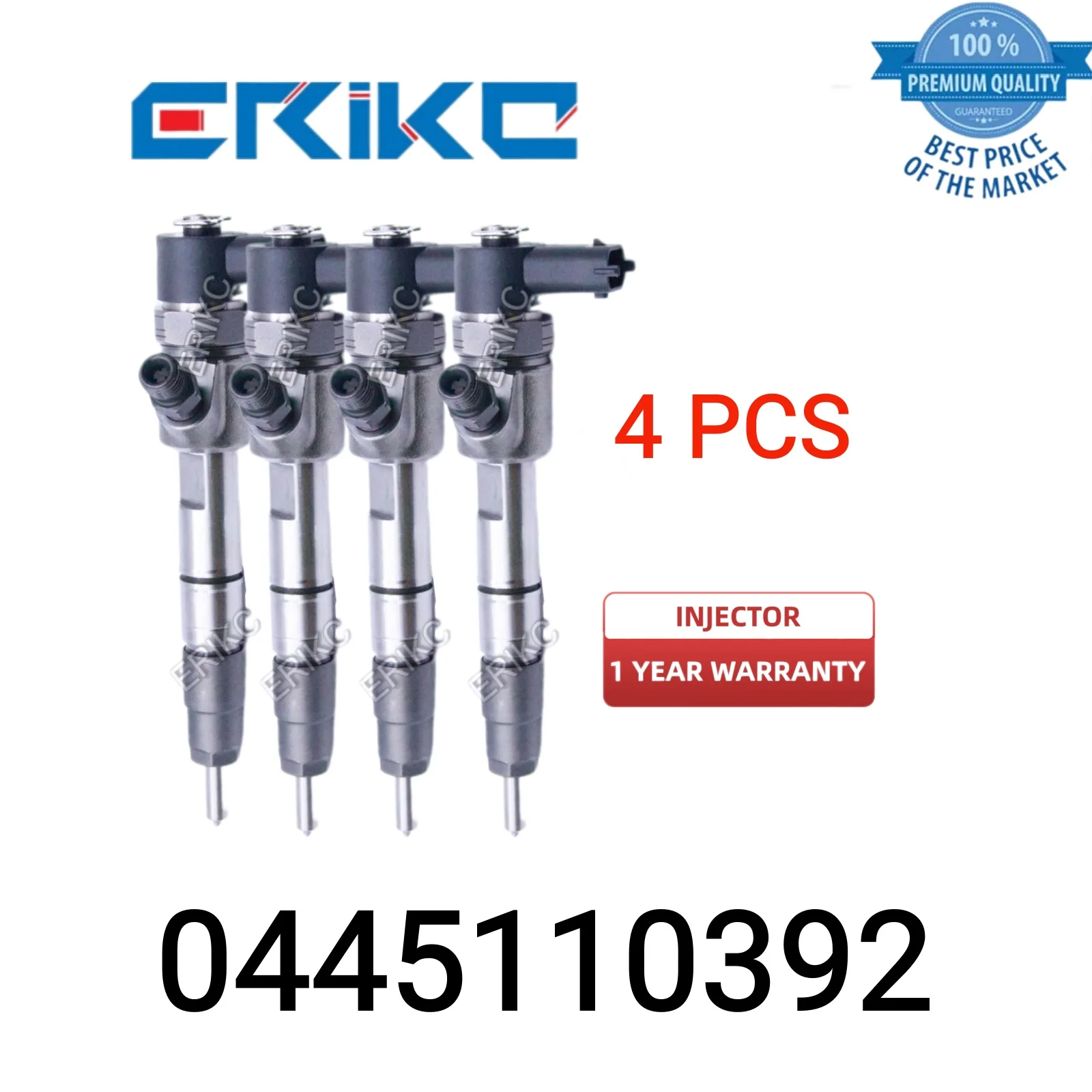 

4 PCS 0445110392 Injector Assy Fuel 0 445 110 392 Common Rail Injector 0445 110 392 Nozzle Injector