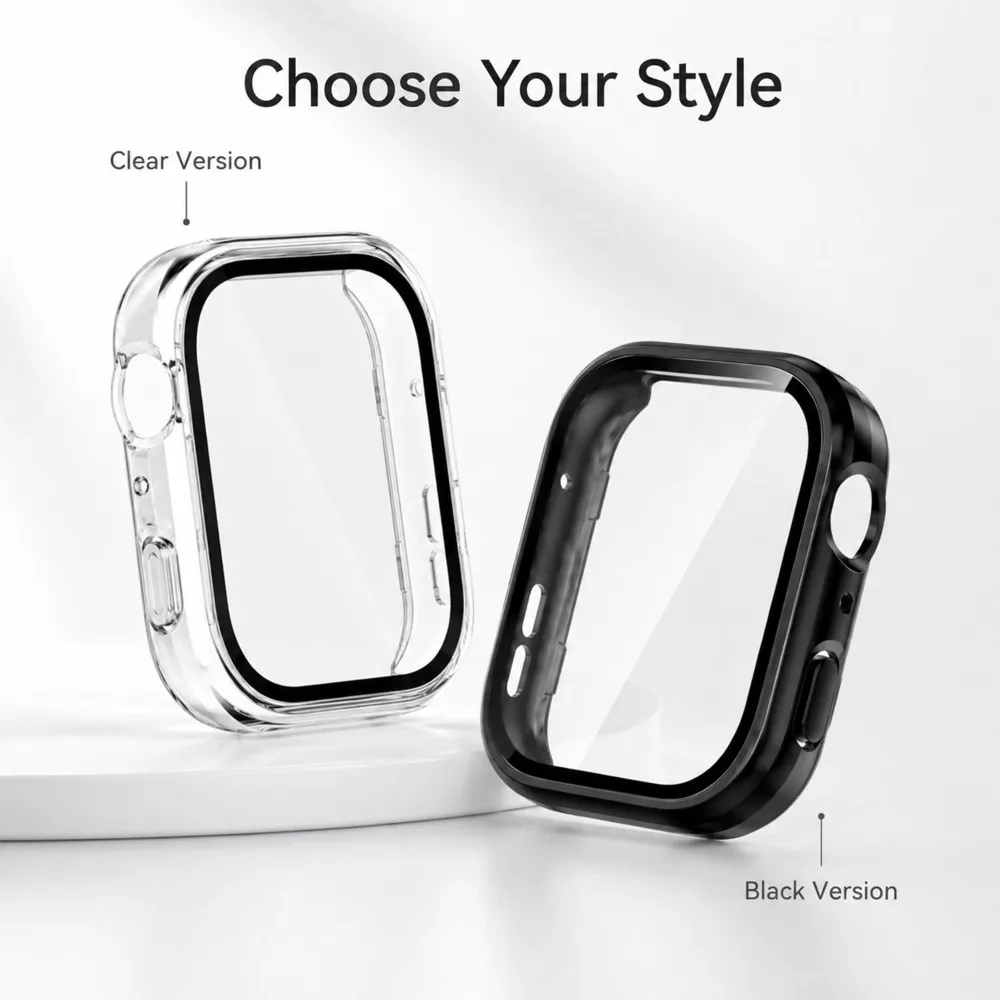 Premium Tempered Glass Screen Protector & Hard PC Protective Bumper for Huawei Watch Fit Series
