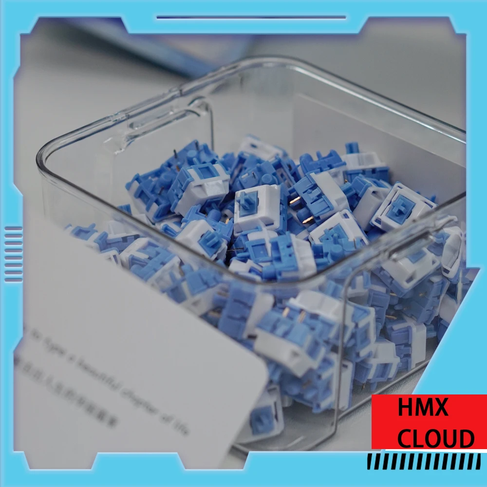 

HMX CLOUD Linear Hifi Switches 42-50g Five Pin For Mechanical Keyboard DIY Axis Switch HMX Instock 70/90/110pcs Lubrication