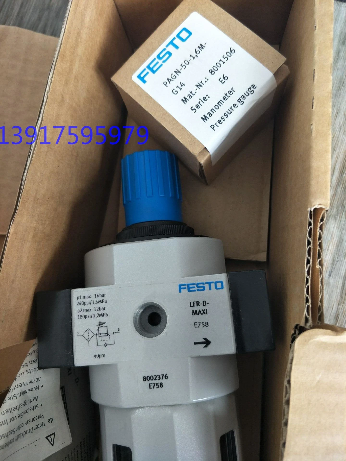 

FESTO Filter Pressure Reducing Valve LFR-1/2-D-MAXI-MPA 8002376 In Stock