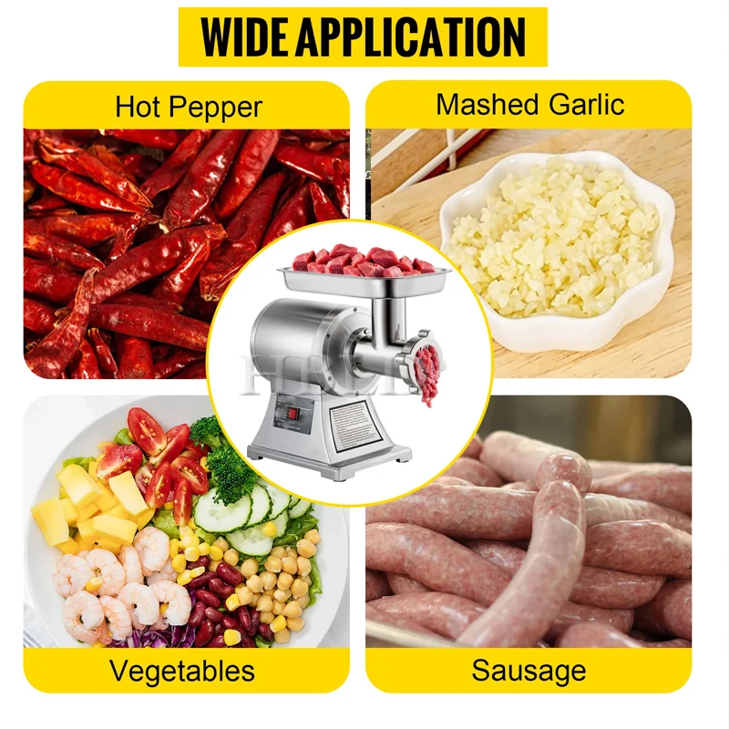 Fully Automatic Electric Meat Grinder Multifunctional Commercial Chicken Fish Bone Beef Grinder 6
