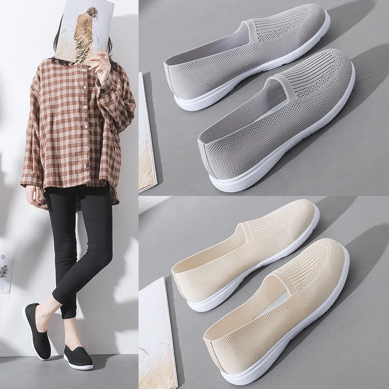 2022 New Spring Flat Shoes for Women Non-slip Soft Bottom Casual Shoes Breathable Summer Walking Sneakers Ladies Loafers