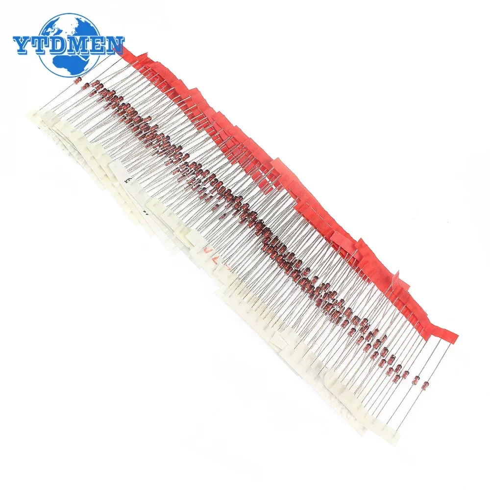 250pcs 1W Zener Diode Kit DO-41 3V-33V Voltage Regulator Diodes 3V 3.3V 3.6V 3.9V 4.3V 4.7V 5.1V 5.6V 6.2V 6.8V 7.5V 10V 20V 33V