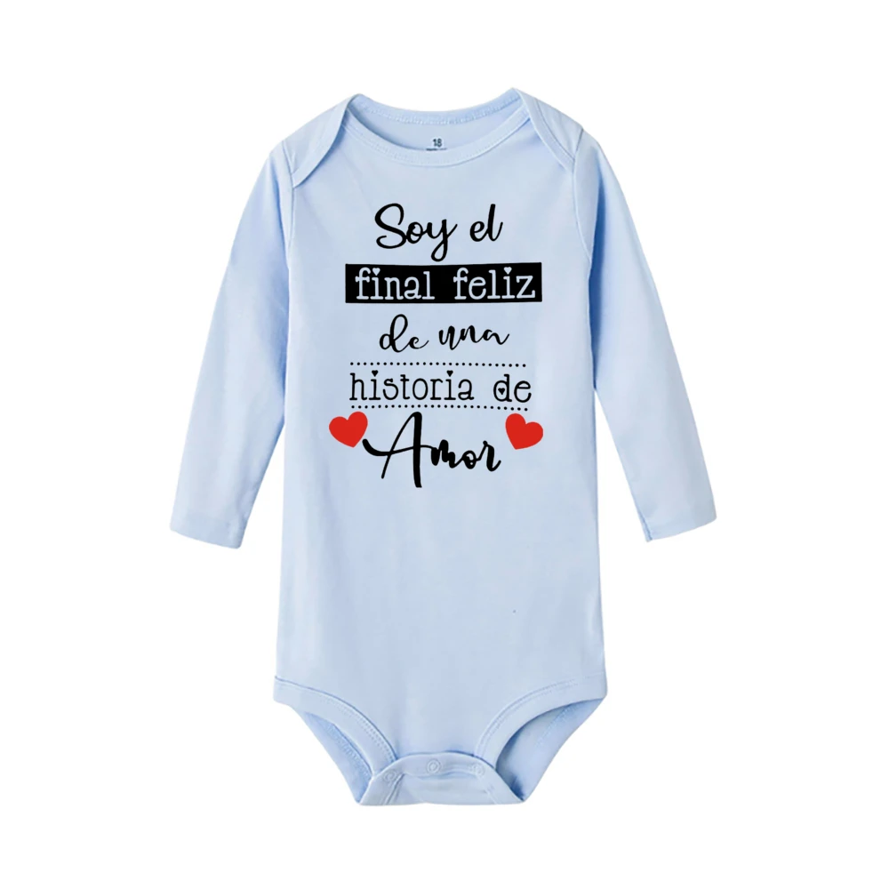 Funny Spanish Printed Newborn Bodysuit Infant Long Sleeve Romper Baby Body Clothes Boys Girls Toddler Born Crawling Jumpsuits 3