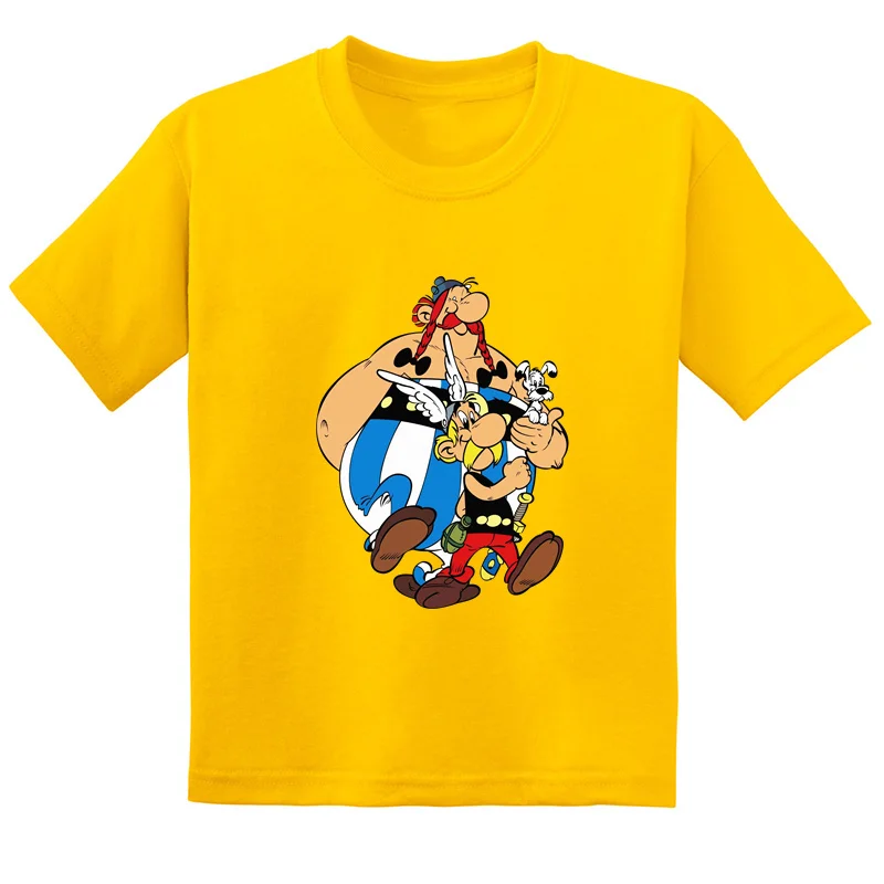 Hot Sale The Adventures of Asterix And Obelix Print Cartoon Kids T-shirt Baby Boys Girls Clothes Summer Children Cotton T shirt 5