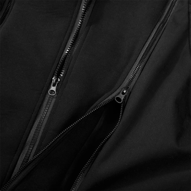 Unisex High Street Functional Cargo Jacket Techwear Fake two-piece Tactical Windbreaker Coats Streetwear Men's clothing Oversize 5