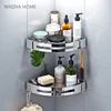Stainless Steel Bathroom Shelves Corner Shelf Organizer Kitchen Sucker Wall Mounted Storage Corner Rack Bathroom Accessories 1