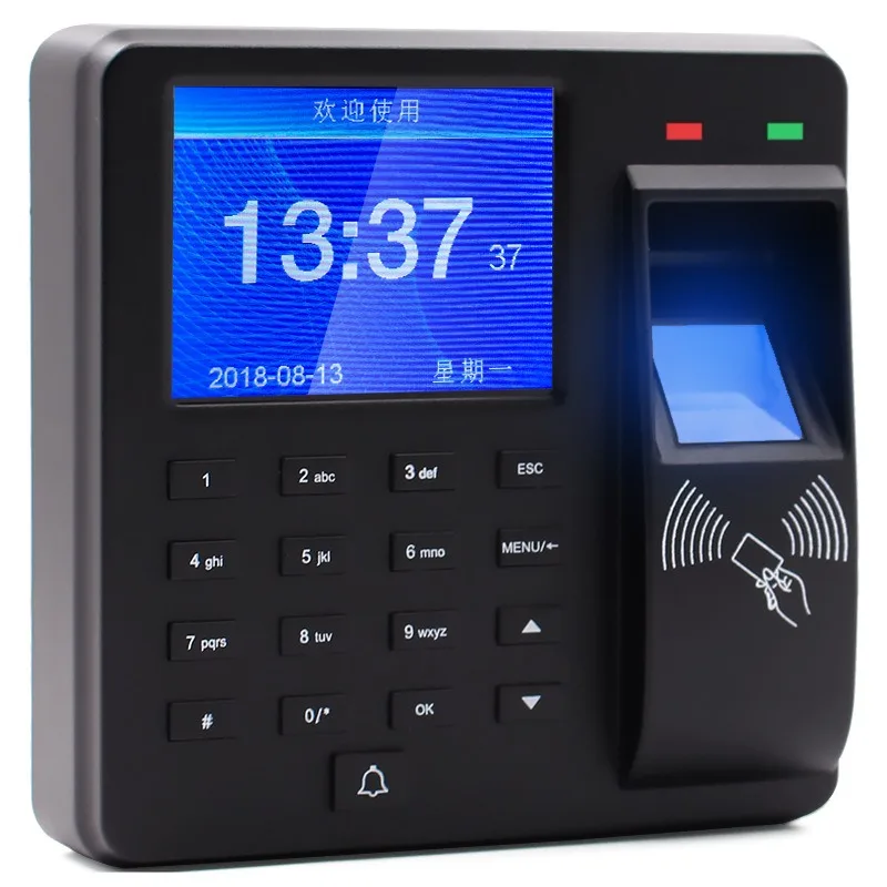 Fingerprint ID card password Wiegand English, Spanish, Portuguese Fingerprint Time Attendance Recorder biometric device H100