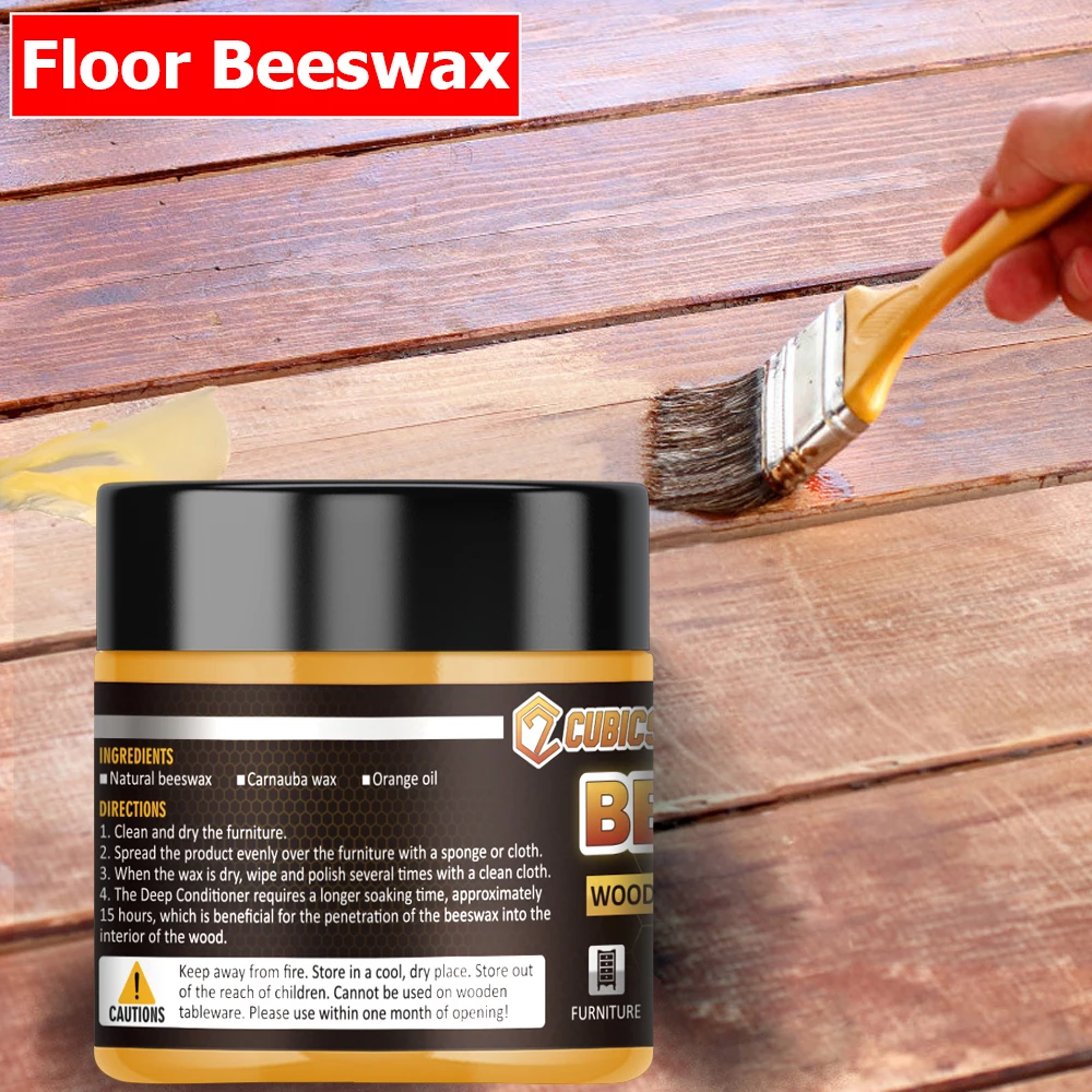 Cubicseven Natural Furniture Polishing Beeswax Wooden Floor Cleaning Waterproof Wax Maintenance Polished Brighten Care Wax