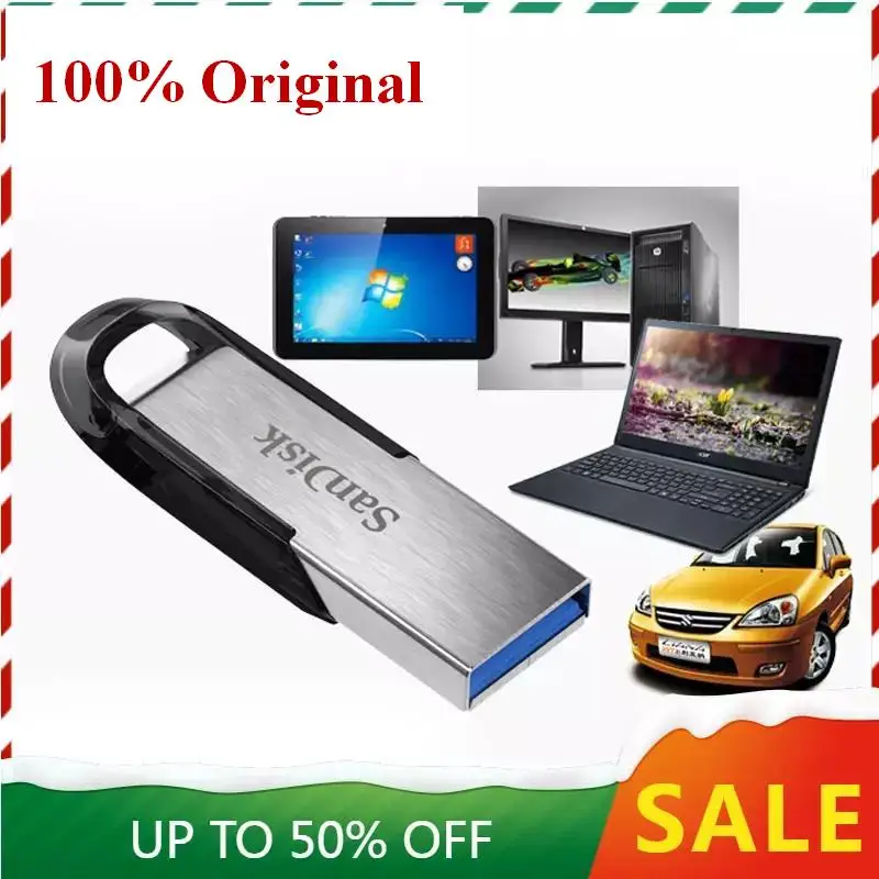 

Флеш-накопитель USB 3,0 Sandisk флешки оригинальный CZ73 ультра талант металла, 32 ГБ, 64 ГБ, 16G 128G 256G flash memory stick для автомобильным бортовым компьютером pad 150 м/с