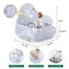 Foldable Ball Pit, Baby Pop-up Ball Pit Pool for Kids Toddlers Pets Play Tent with Hoop Indoor Outdoor Boys Girls 6