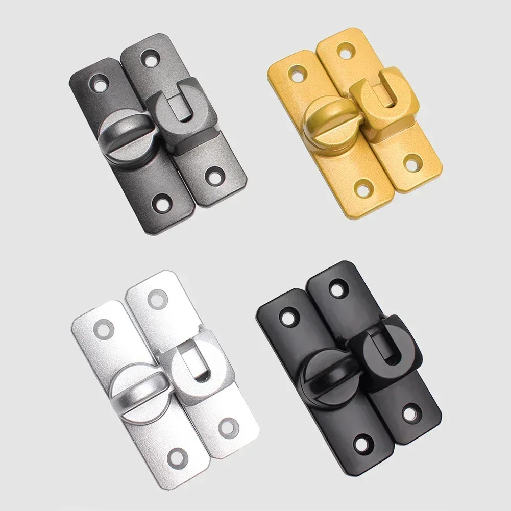 Door Latch Home Security Latch Bolt Zinc Alloy 90 180 Degree Easy Install Lock Bathroom Sliding Door Bolt Hardware