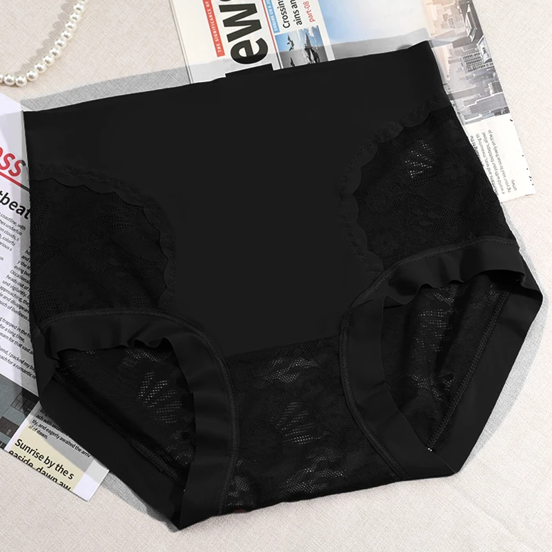 Lace Women's Panties French Seamless Briefs Underwear Female Hollow Out Sexy Briefs Solid Color Breathable Underpants Lingerie