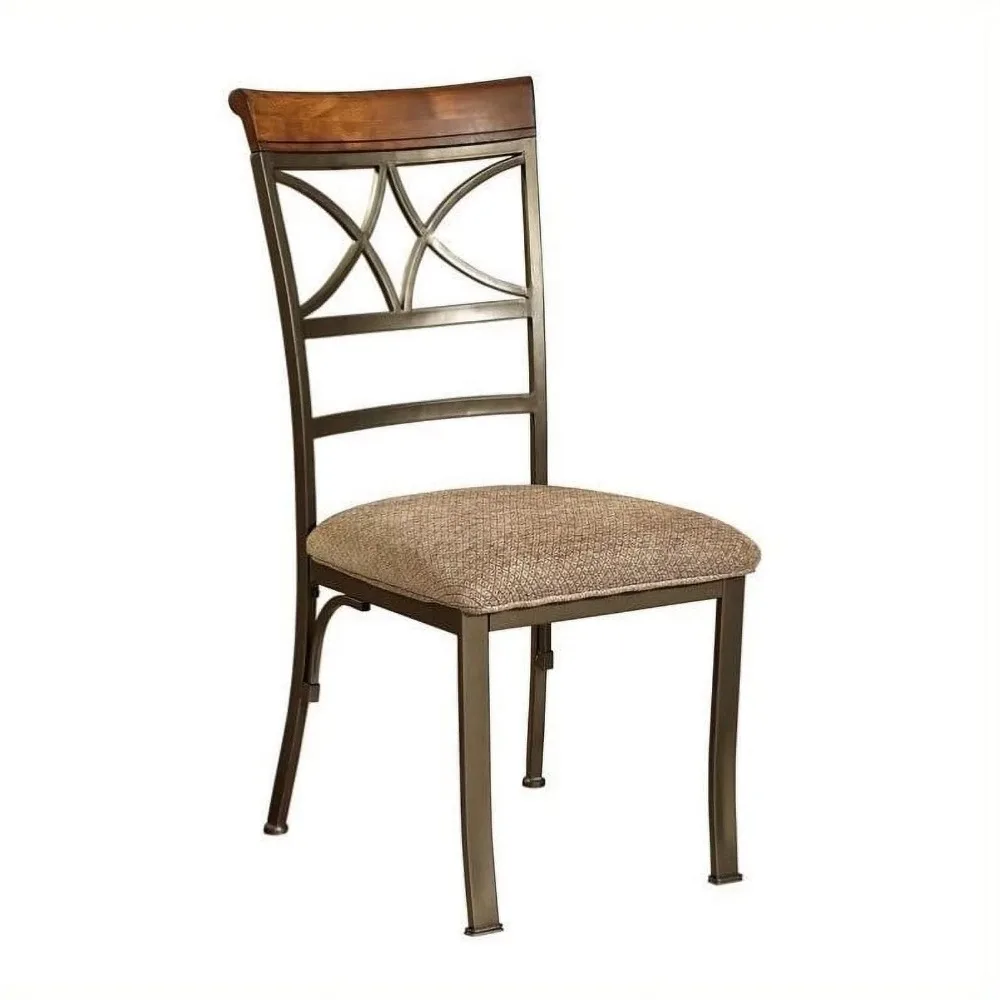 

Обеденные стулья Гамильтон обеденный стул, набор из 2, матовая искусственная вишня среднего размера с матовым Оловянным и бронзовым металлом