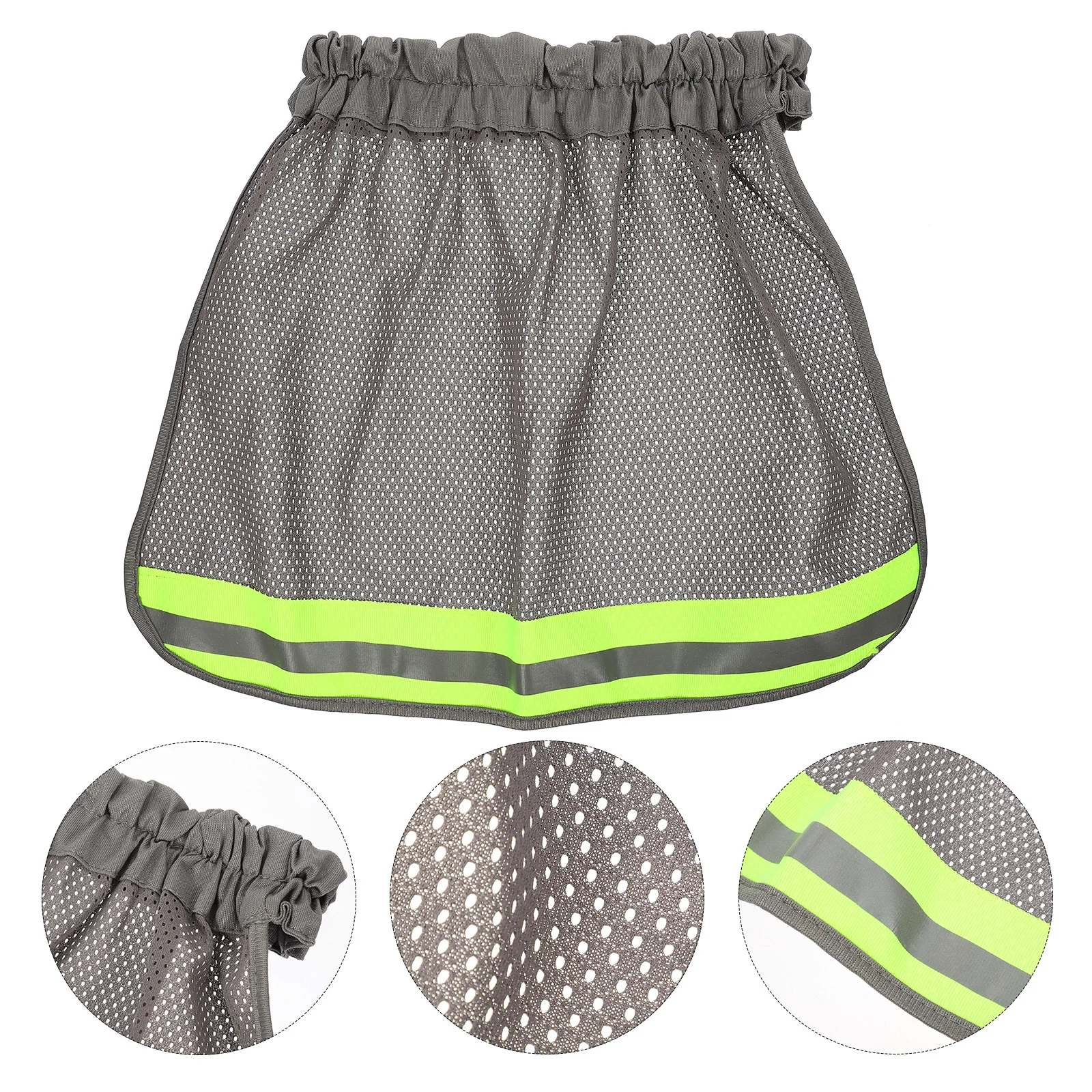 Grey Mesh Reflective Hard Hat Neck Shade Cover Safety Visor Brim Sunscreen Construction Workers Accessories Lightweight