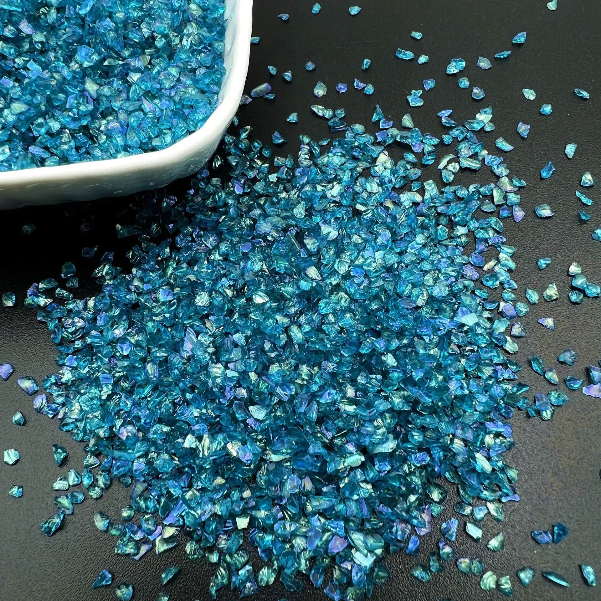 Sparkling Crushed Glass Glitter Fillers for DIY Crafts and Jewelry Making