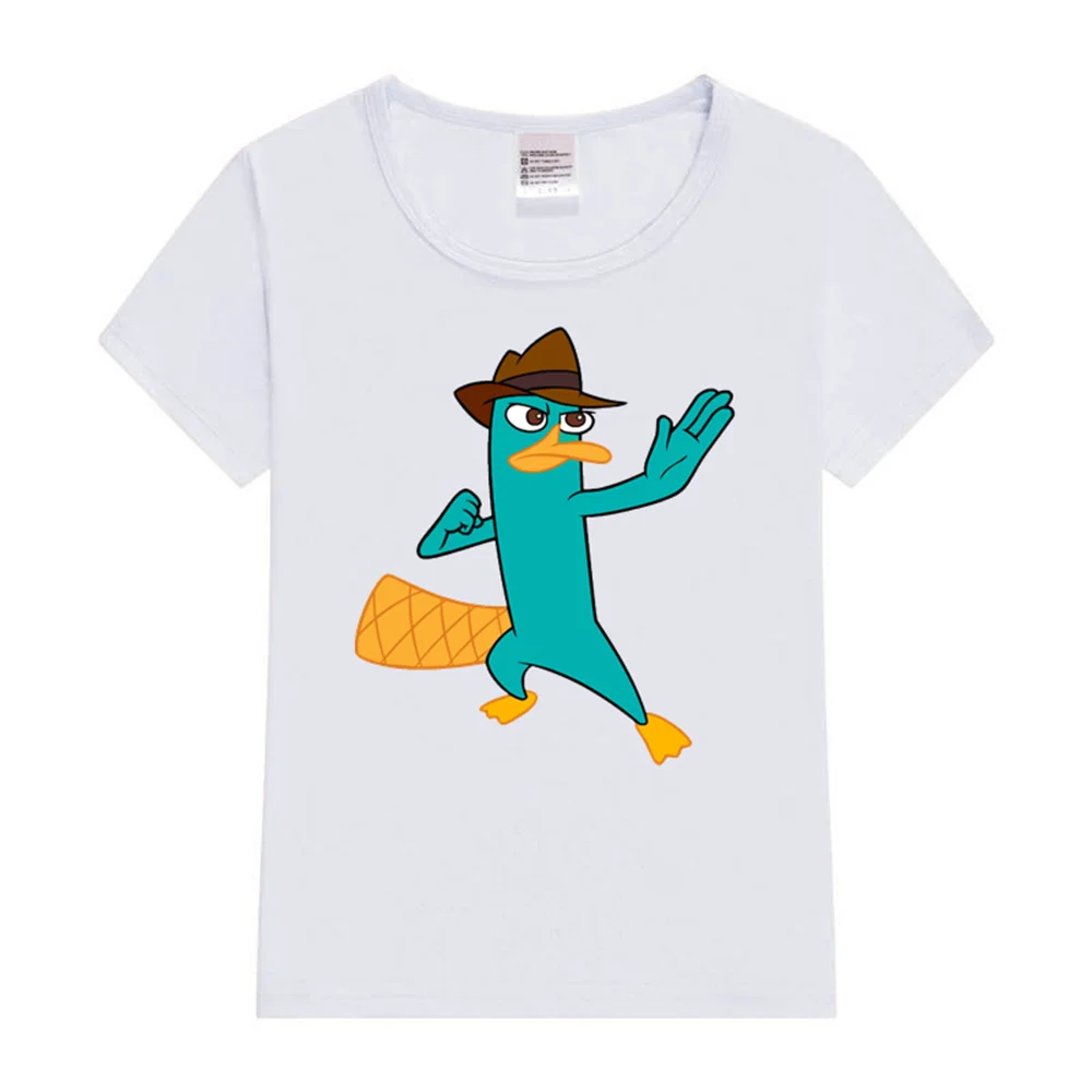 Baby T Shirts Kids T Shirts Boys and Girls Short Sleeve T-Shirt Perry The Platypus Casual Wear 3T-14T