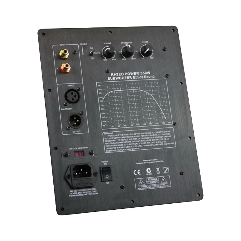 

110/220V HIFI Mono 350W Subwoofer Amplifier Board Professional Home Audioed System High-Powered Cinemas Subwoofer