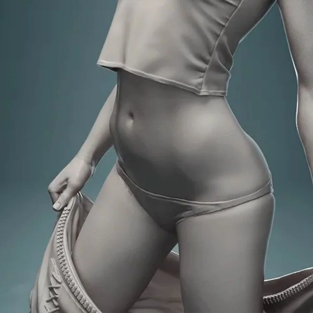 1/24 스케일 80mm 높이 수지 피규어 조립 모델 키트 히로인이 탈의 중입니다 조립되지 않은 도색되지 않은 3D 프린팅 장난감 1321