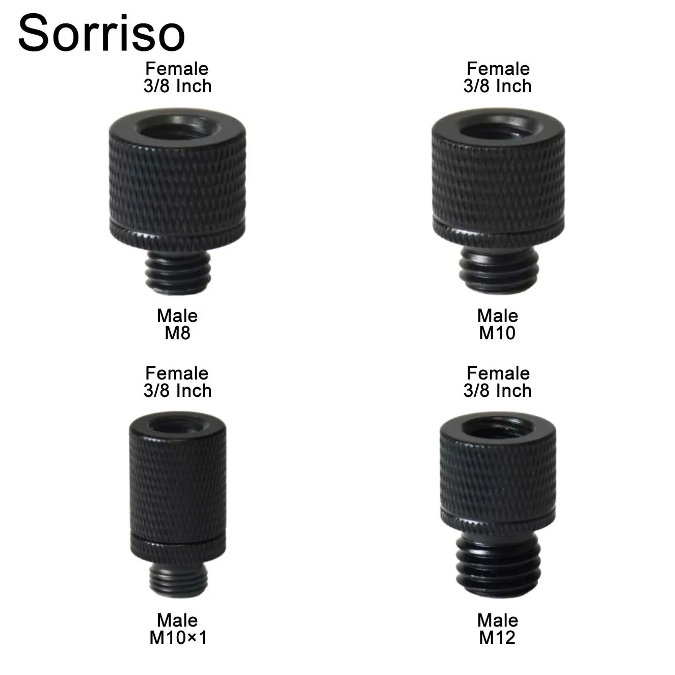 Female 3/8 Inch to Male 1/4 3/8 5/8 M4 M5 M6 M8 M10 M12 Camera Screw Adapter Softbox Light Stand Mount Photography