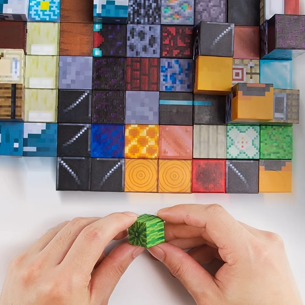 60 pieces Random magnetic building blocks mixed colors DIY entertainment toys mini world magnetic building blocks,magnetic assembly toy