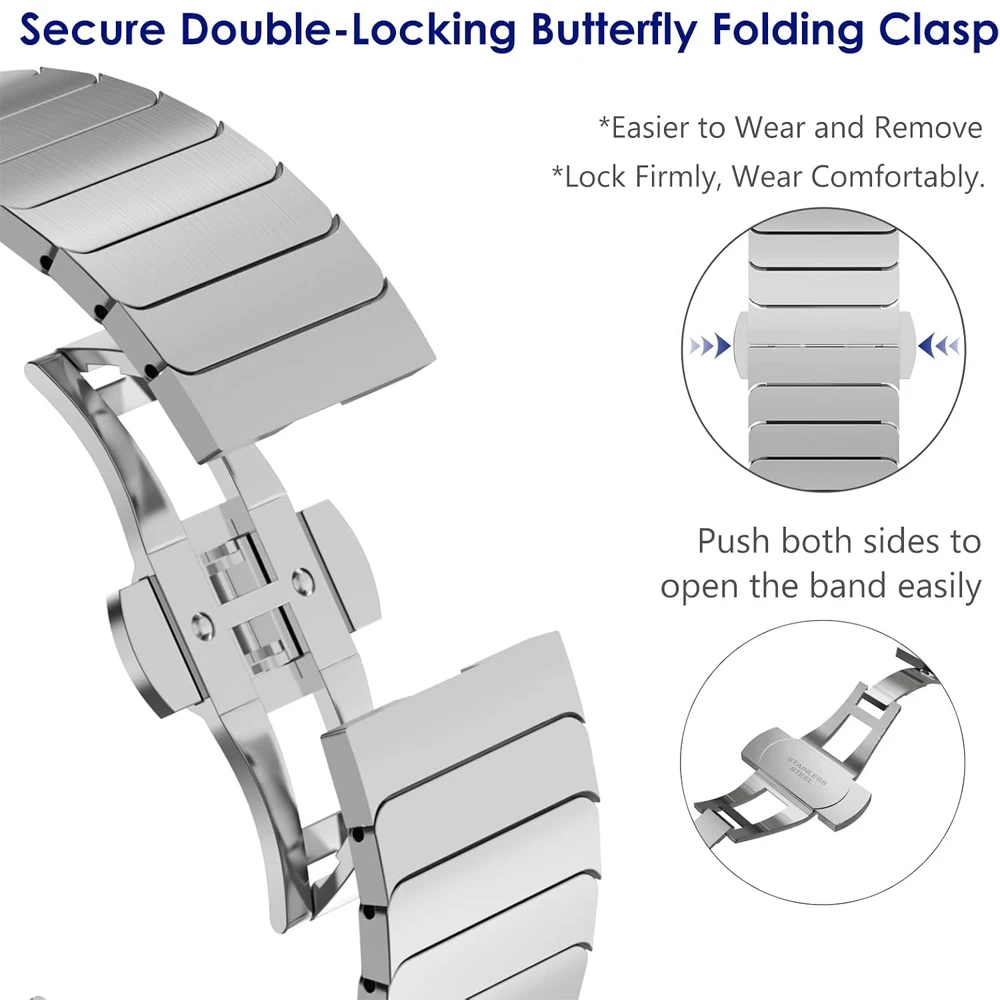 Luxury Metal Watch Strap Bracelet – Premium Link Design