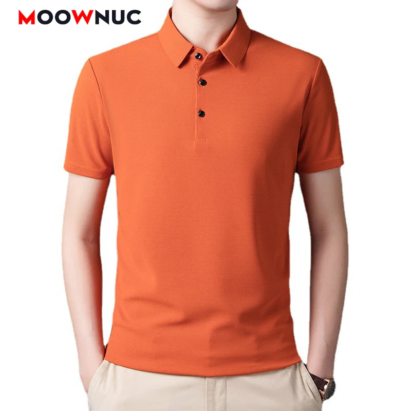 

Summer Polos Shirt Men's Clothing Mens Short Sleeves 2022 New Fashion Cotton Hombre Masculino Business Casual MOOWNUC Shirts