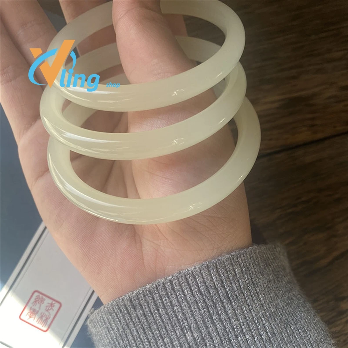 Afghanistan Blue And White Jade Round Bracelet Women's Jade Bracelet Manufacturer Jade Bracelet Bracelet Wholesale