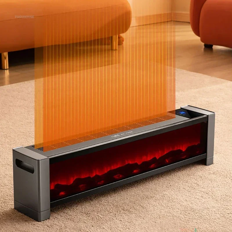 เตาผิงไฟฟ้าดีไซน์ใหม่สำหรับห้อง 3 มิติ แบบตั้งพื้น ควบคุมด้วยเสียงอัจฉริยะ สไตล์อิตาเลียนหรูหรา เหมาะสำหรับห้องทำงาน 1