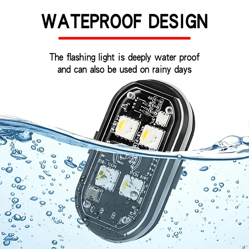 Rechargeable LED Car Strobe Lights with 8 Colors