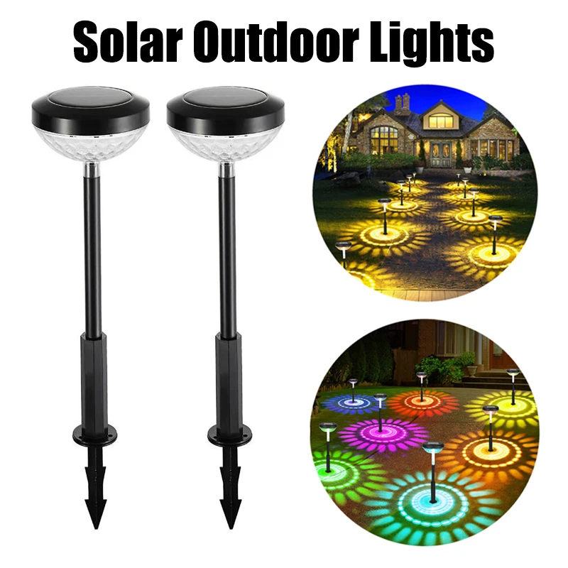 Garden Outdoor Solar LED Lights RGB Multi Color Lighting Solar Path