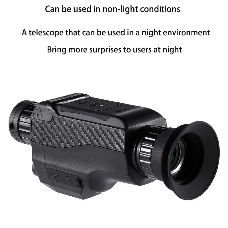 DT18 Portable Monocular Night Vision Device 200M Infrared Digital 1080P 8X Zoom Video Record  Telescope for Hunting Camping