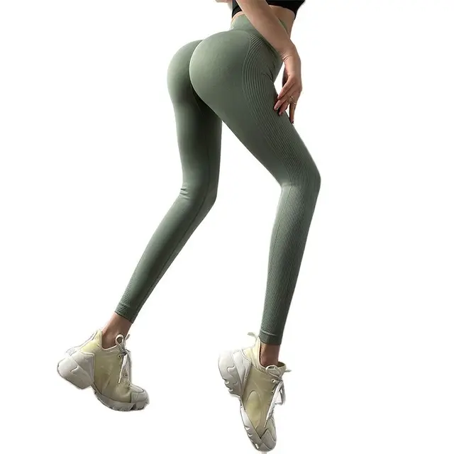 Buy HISMIS Women Scrunch Butt Yoga Pants Leggings High Waist Waistband  Workout Sport Fitness Gym Tights Push Up (Green, S) at