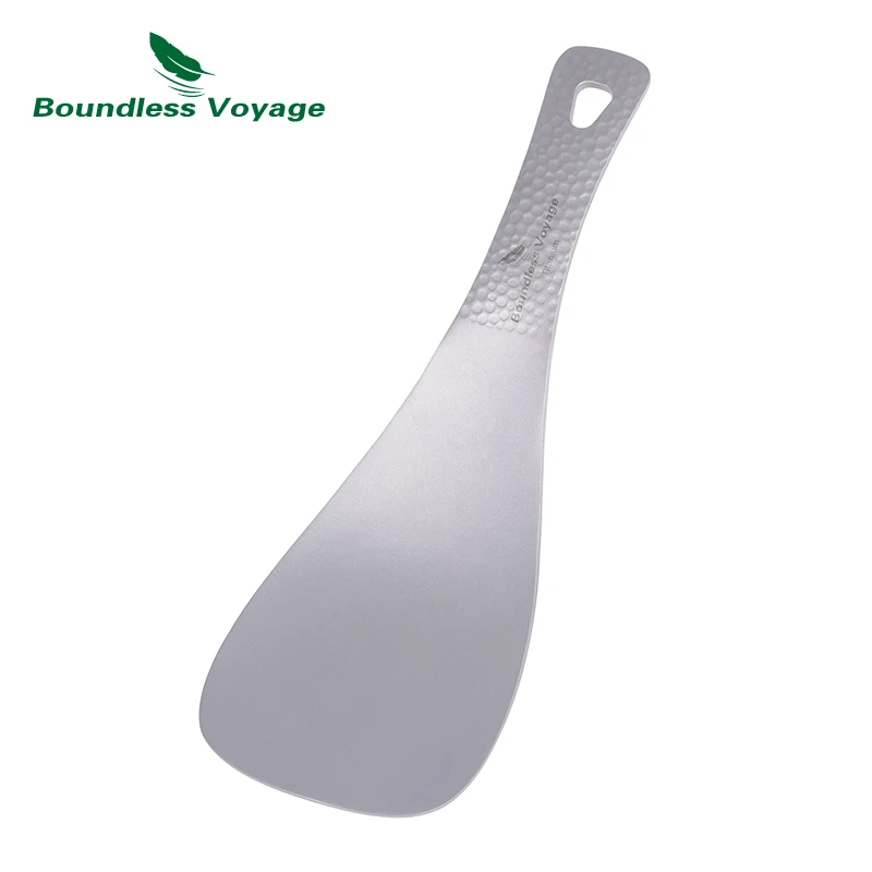 Boundless Voyage Titanium Rice Spoon Cook Shovel Outdoor Camp Household Rice Shovel Scoop Thickened Tableware Ti1079T